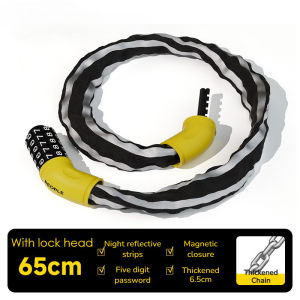Alloy Steel Password Chain Lock Reflective MTB Bike Lock Supermark Doors Tricycles Vendor Carts Anti-Theft Lock