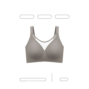 💕Big Breasts Look Smaller💕Lightweight and Anti-Sagging Mesh Underwear Light Bra Small Sling No Steel Ring Spring and Summer