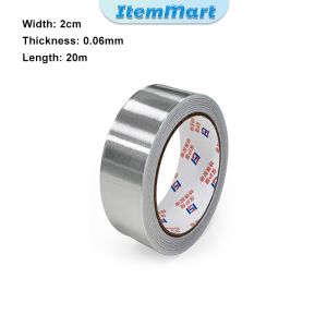 ItemMart Aluminum foil tape HighTemperature Heat Shield Resistant Waterproof and Stain Resistant Length 20m