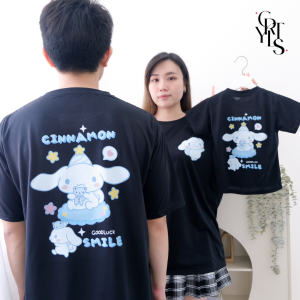 Carotyles Baju Atasan Kaos Couple Keluarga Family Wanita Anak Perempuan Laki Laki Pasangan Oversize Jumbo Lengan Pendek Panjang Korean Style Terbaru Cinna Smile