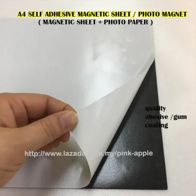 DIY A4 self-adhesive magnetic sheets / diy photo magnet / magnetic for craft / Magnetic + photo paper (5sets)