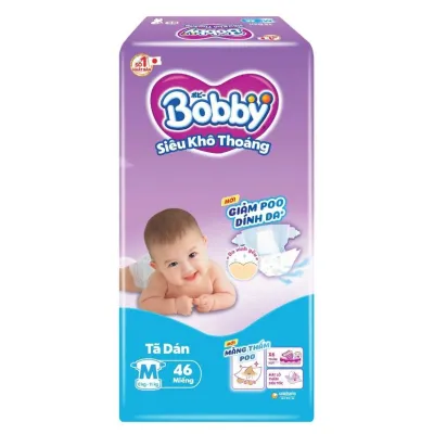 Tã Quần Mở Một Bên - Tã Dán Bobby NB70 S80 M46 M76 L68 XL62 XXL56 Cho Bé Từ Sơ Sinh Đến 20 Kg - Kho Bỉm Thanh Ngân