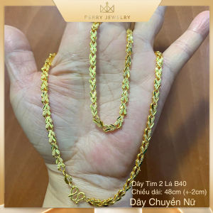 Dây Chuyền Nữ Titan Hình Trái Tim Xi Mã Vàng Vòng Cổ Cách Điệu Phong Cách Hàn Quốc B40TIM | Berry Jewelry