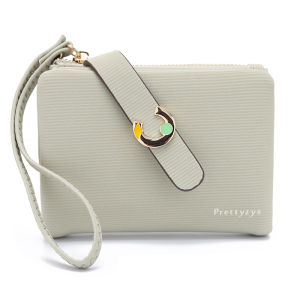 Thời trang ví ngắn nữ ví nhỏ gấp hai lần mới Ví đựng xu Ví đựng thẻ có móc cài