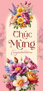 COMBO 5 Thiệp chúc mừng ( 9x19cm )