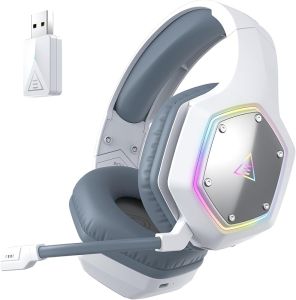 EKSA E1000 USB Gaming Headset for PC Computer Headphones with Microphone/Mic Noise Cancelling 7.1 Surround Sound RGB Light - Wired Headphones for PS4 PS5 Console Laptop