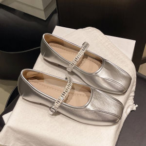 Free Shipping Flat Square-Toe Ballet Flats WomenS Autumn/Winter New Collection Shallow-Toe Loafers Perfect With Dresses