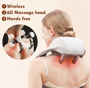 Massager Folding Neck and Shoulder Massager with Heat Compress - Portable Lightweight and Effective Relief for Neck & Shoulder Pain