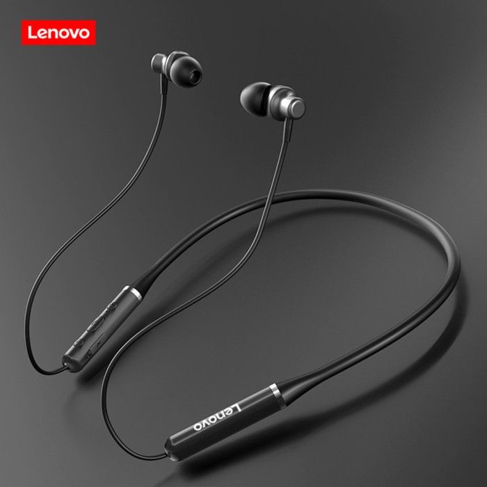 Lenovo Earphone Neckband Bluetooth 5.0 Noise Cancelling IPX5 - HE05 ...