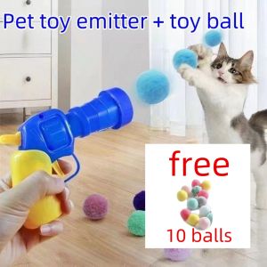pet Interactive Launch Training Cat Toys Creative Dog Training Toys Kitten Mini Pompoms Games Stretch Plush Ball Toy Cat Products