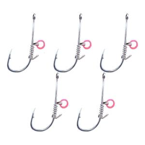 5pcs Strong Barbed Fishing Hooks with Holes Fishing Hooks Adapt to Various Fishing Environment Live Shrimp Fixed Hooks