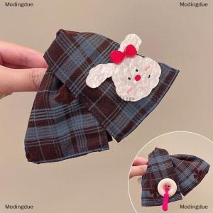 [COD] Modingdue Sweet Plaid Cloth Hair Claws Cute Bowknot Rabbit Bear Shark Clip For Girls Korean Style Cartoon Hair Barrettes Hair Accessory