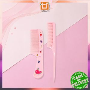 OFM-C1021 Sisir Anak Set Isi 2pcs Karakter Kartun Lucu / Sisir Rambut Gagang Plastik 2IN1 / Hair