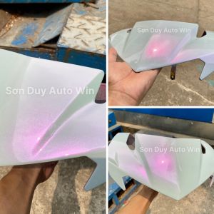 Màu xám ánh Tím Hồng chuyển Cam Đỏ