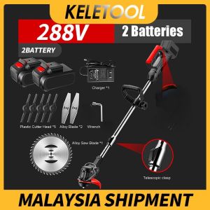 588VF Wireless Electric Grass Trimmer Portable Lawn Mower Adjustable Brush Cutter Weeder Pruning Tool Gardening Machine Electric Weeding