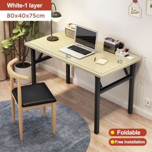 XUXU- 140CM Folding Table Meja Lipat Niaga Computer Study Desk Banquet Dining Table No Need To Install Table Student Writing Desk Meja Belajar 折叠桌