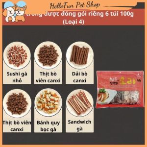 [Combo 6 vị] Bánh thưởng cho thú cưng (Đồ ăn nhẹ cho chó mèo)