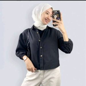 KEMEJA WANITA LENGAN PANJANG KERUT KEMEJA WANITA ZEFANA SHIRT LINEN RAMY KEMEJA WANITA