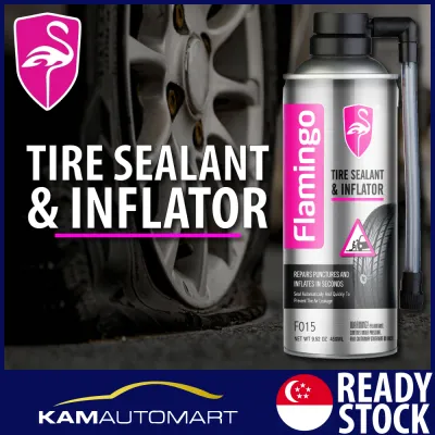 Flamingo Tire Sealant & Inflator 450ml Car Care (KAM AUTO MART PTE LTD)