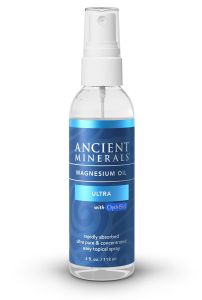 Ancient Minerals Ultra Magnesium Oil Spray Bottle of Pure Genuine Zechstein Magnesium Chloride - Topical Skin Application (8oz)