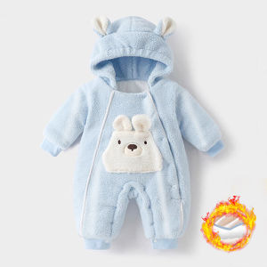 Baby Fleece-Lined Winter Long Sleeve Bodysuit Soft & Breathable Infant Romper.