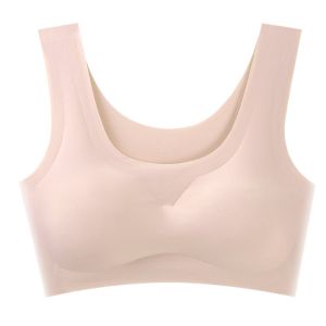 Invisible One-Piece Fixed Underwear Thin Style Large Chest Small Large Size Bra Seamless Vest Style乳胶内衣一片式