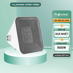 Quạt sưởi gốm mini để bàn nhập khẩu FUJIHOME FH1100 làm ấm nhanh - Tiết kiệm điện - Bảo hành điện tử toàn quốc 2 năm