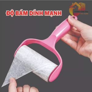 Cây lăn bụi quần áo kèm 2 lõi dính bụi tiện dụng cây lăn tóc và bụi vải đa năng