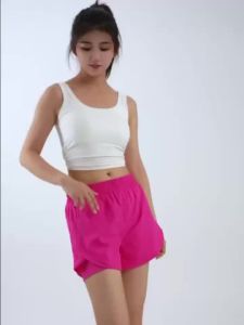 G318# Ladys Sports Dri-fIt Taslan Running Shorts WIth Cycling Yoga/Gym/Swimming/Volleyball
