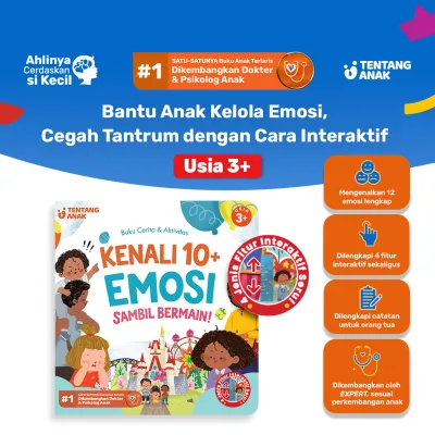 Tentang Anak Buku Cerita Anak Aktivitas: Kenali 10+ Emosi Sambil Bermain! | Balita 3+ Tahun | Lift-the-flap Slide Putar | Edukasi | Belajar Stimulasi | Buku Latihan
