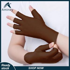 Aminiry[Love sports] ถุงมือครึ่งนิ้วทำจากไหมน้ำแข็งสำหรับผู้หญิงถุงมือบางระบายอากาศได้ถุงมือขับรถกลางแจ้งถุงมือกันแดดสำหรับฤดูร้อน