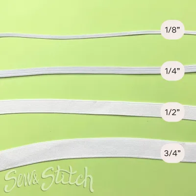 Garter Elastic Band White/Black (Sold per Yard) - SewandStitch