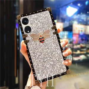 TYH Fashionable glitter 3D bee pattern casing for OPPO Reno 8T reno8t 5G 4G Anti-shock case for mobile phones Anti-bump and anti-drop protective case