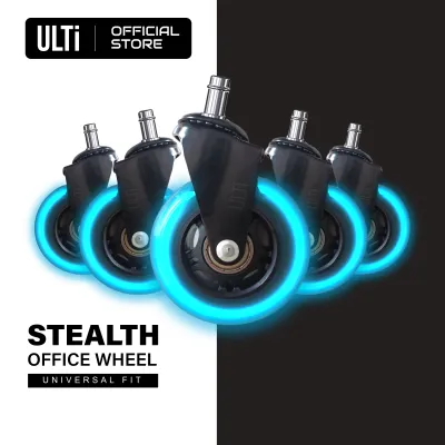 ULTi Stealth Caster Wheels Replacement for Office & Gaming Chair Heavy-duty & Rollerblade Design Universal & IKEA Size