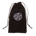 Pouch Tarot - Kantong Kartu Tarot Hitam Logo Magic Circle / Pouch Kartu Tarot Beludru Motif. 