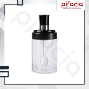 {COD} Tempat Rak Bumbu Dapur Grili Racik Garam Set Botol Kaca Toples Kaca  - SENDOK NO BUBBLE