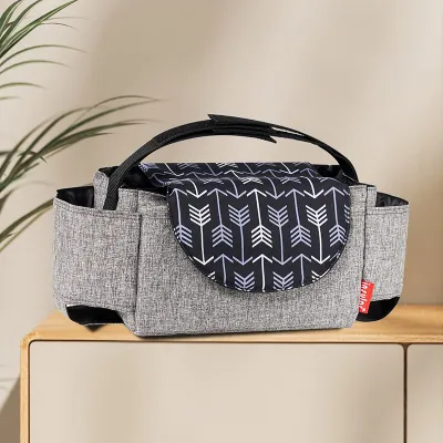 Sunveno Portable Diaper Bag Stroller Bag Organizer High Capacity Baby Nappy Bag Maternity Bag for Baby Care for Mommy Stroller Organizer with Shoulder Straps Baby Travel Bag with Wipes Pocket Fits Most Strollers
