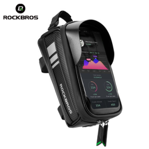 ROCKBROS Bicycle Bag Waterproof Touch Screen Cycling Bag Top Front Tube Bag MTB Road Bike Front Bag 6.0 Phone Pouch Bike Accessories