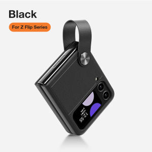 Sanptoch Slim Premium Ốp da cho Samsung Galaxy Z Flip 5/4/3 Ốp điện thoại có dây móc cho Galaxy Z Flip3 FLIP4 flip5 5g Ốp chống sốc