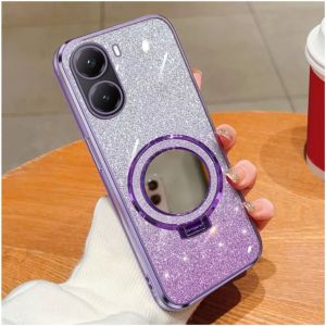 Casing Xiaomi Poco X7 Pro 5G / X7 5G Luxury Gliter Premium TPU Ring Holder Mirror