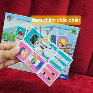 Đồ chơi ghép hình ráp hình nam châm chủ đề nghề nghiệp cho bé