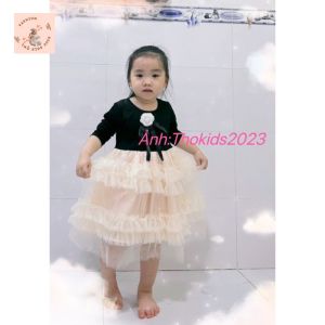 10-30kg- Váy đầm bé gái Thu đông dài tay- váy công chúa bồng bềnh