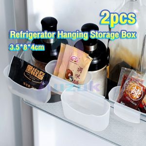 AUK Hanging Storage Box Refrigerator Multi Function Hanging Translucent Seasoning Bag Storage Box 2Pcs