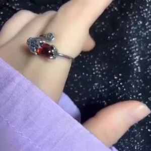 【Ship in 24H】招财戒指  转运戒指 Ring貔貅戒指女S925纯银开口食指环皮丘尾戒个简约女士礼物 8.4