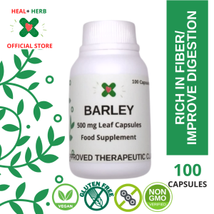 Pure Organic Barley Capsules 500mg 100 capsules / Immune System Booster / Powerful Antioxidant / Cleanse & Detoxifies