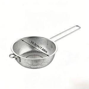 Stainless Steel Colander Basket with Handle Oil Strainer Skimmer Rice Strainer Flour Sifter Drain Basin Bakul Penapis