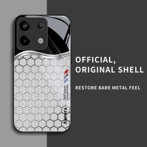 สำหรับ Xiaomi Poco M6 Pro 4G เคสศัพท์ป้องกันการตก ลายรังผึ้งสีเงิน บุคลิกภาพทันสมัย