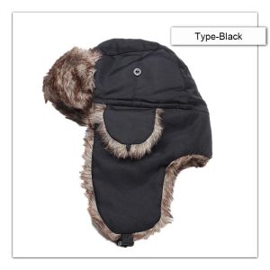 Bomber Hats Winter Men Warm Russian Ushanka Hat with Ear Flap Pu Leather Fur Trapper Cap Earflap for Women Winter Trapper Hat Aviator Faux Fur Ushanka Russian Trooper Warm Snow Ski Eskimo Hat with Ear Flaps for Cold Weather