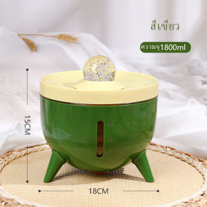 น้ำพุเเมว ตู้น้ำแมวตัวกรองอัตโนมัติ USB ไฟฟ้าเงียบแมวตู้น้ำชาม1.8L หมุนเวียนกรองแมวตู้น้ำสัตว์เลี้ยง