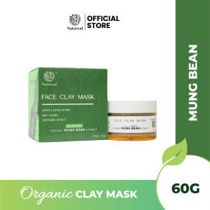 Natureal Organic Clay Mask - Indian Mung Bean for Deep Cleanse Purify and Detoxifies [60g]